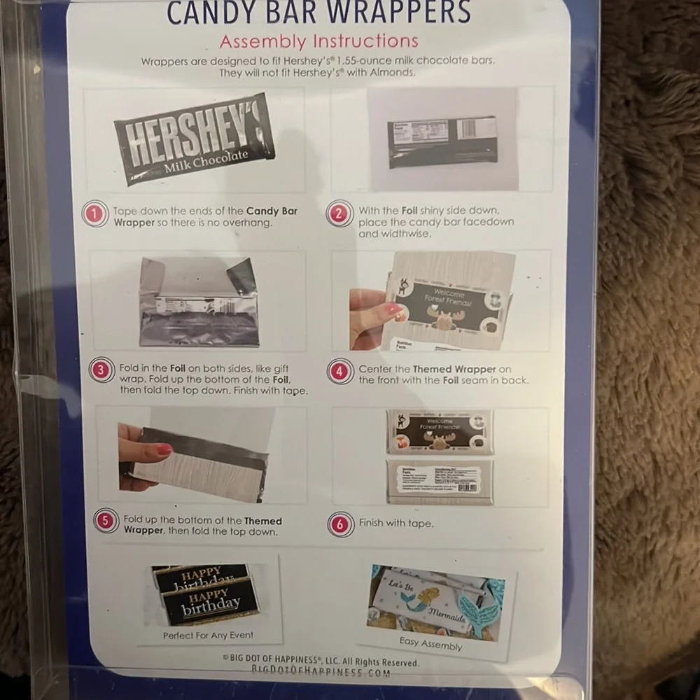END ZONE/FOOTBALL CANDY BAR WRAPPERS BABY SHOWER/BIRTHDAY PARTY FAVORS SET OF 24